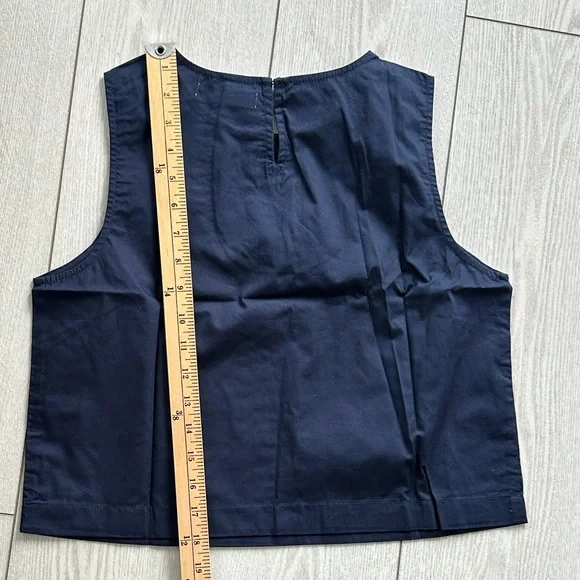 Navy Two-Piece Skirt and Crop Top Set - Picture 10 of 12